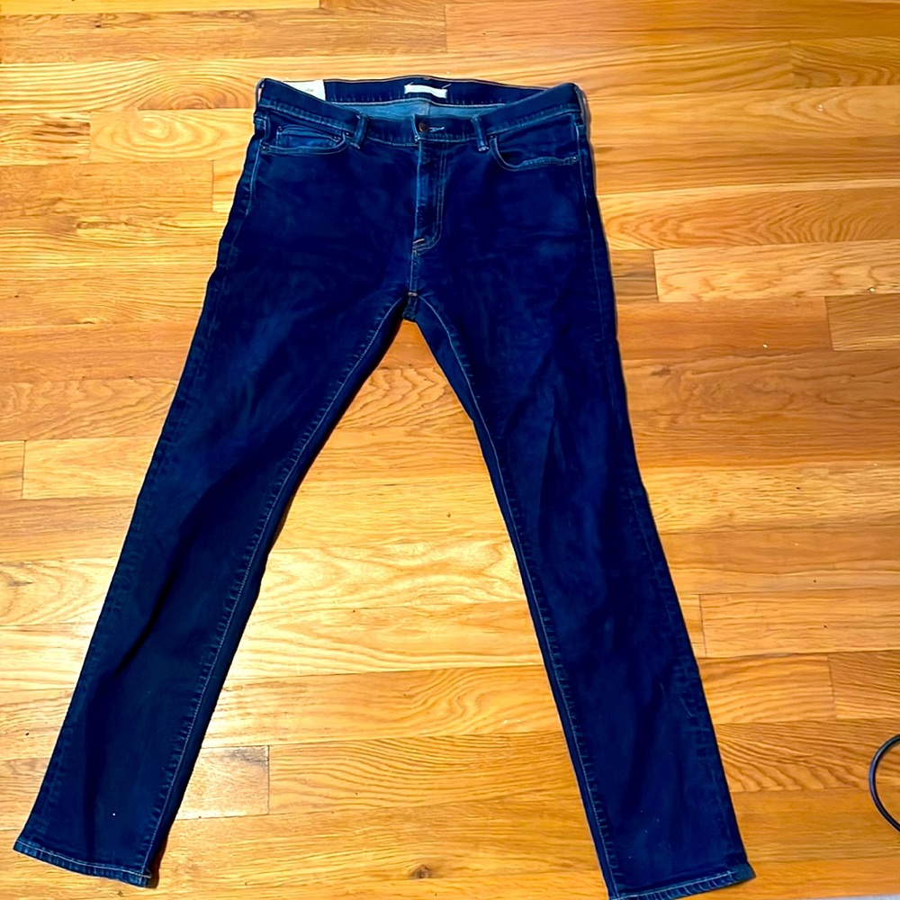 ABERCROMBIE & FITCH SKINNY BLUE RAW DEMIN JEANS